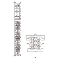 FX20-AI-BD90 ELCO IP20 MODULAR I/O SYSTEM, FX20-SUBMODULE, TEMPERATURE MEASURING MODULE, 4-CHANNEL, TC, DIN 35 MM RAIL INSTALLATION